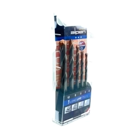 Sada vrtáků do zdiva a kamene-5dílná, TSS LON LIFE, ALPEN